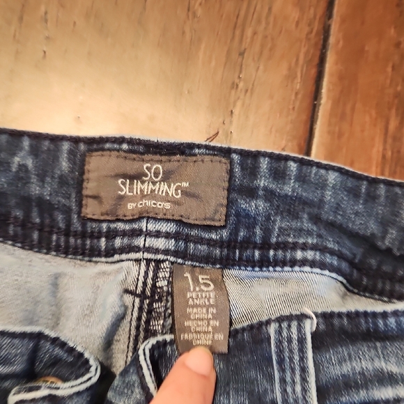 Chico's Dark Blue Slimming Jeans - Picture 2 of 4